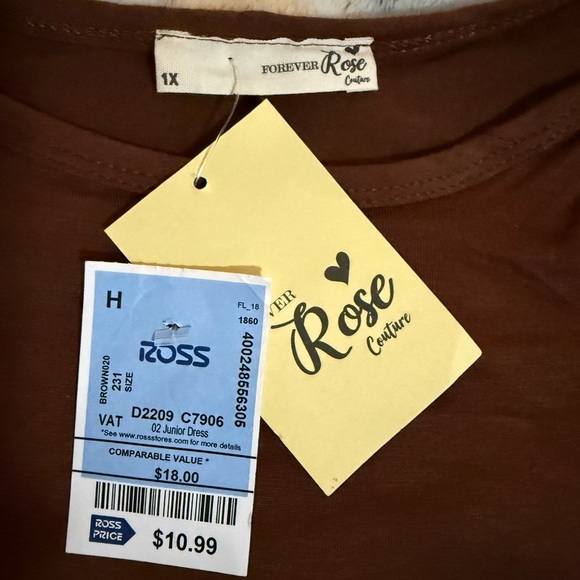 Chic Brown Midi Dress - Picture 2 of 3